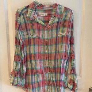 Old Navy plaid button down